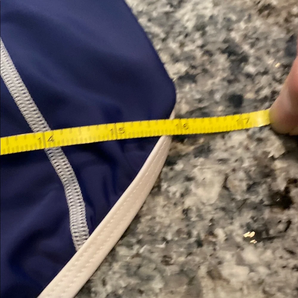 INC International Concepts Blue and White One-Piece Swimsuit Sporty Design 12 - Picture 16 of 16